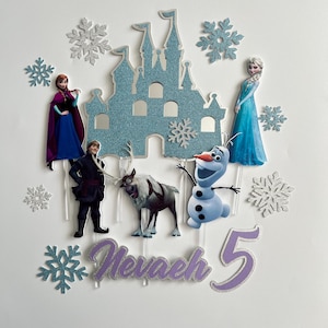 Decorazione per torta Frozen 3D, decorazione per festa con i fan di Elsa, festa di compleanno per bambine, centrotavola unico