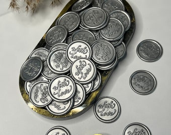 With Love zelfklevende lakzegels, envelopzegels, uitnodigingen, briefpapier, bruiloft, scrapbooking, mailing