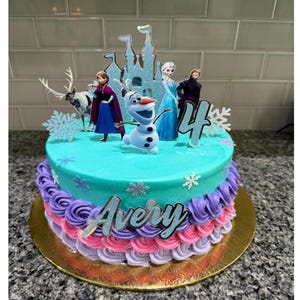 3D-bevroren caketopper, Elsa-fanfeestdecoratie, verjaardagsfeestje meisjes, uniek middelpunt afbeelding 7