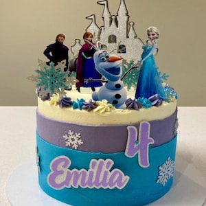 3D-bevroren caketopper, Elsa-fanfeestdecoratie, verjaardagsfeestje meisjes, uniek middelpunt afbeelding 14