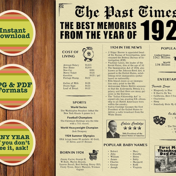 100th Birthday Newspaper - Etsy