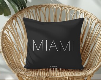 Miami Outdoor Pillow | Boho Garden Cushion | Tropical Patio Decor | UV and Water Resistant | Maison Boho