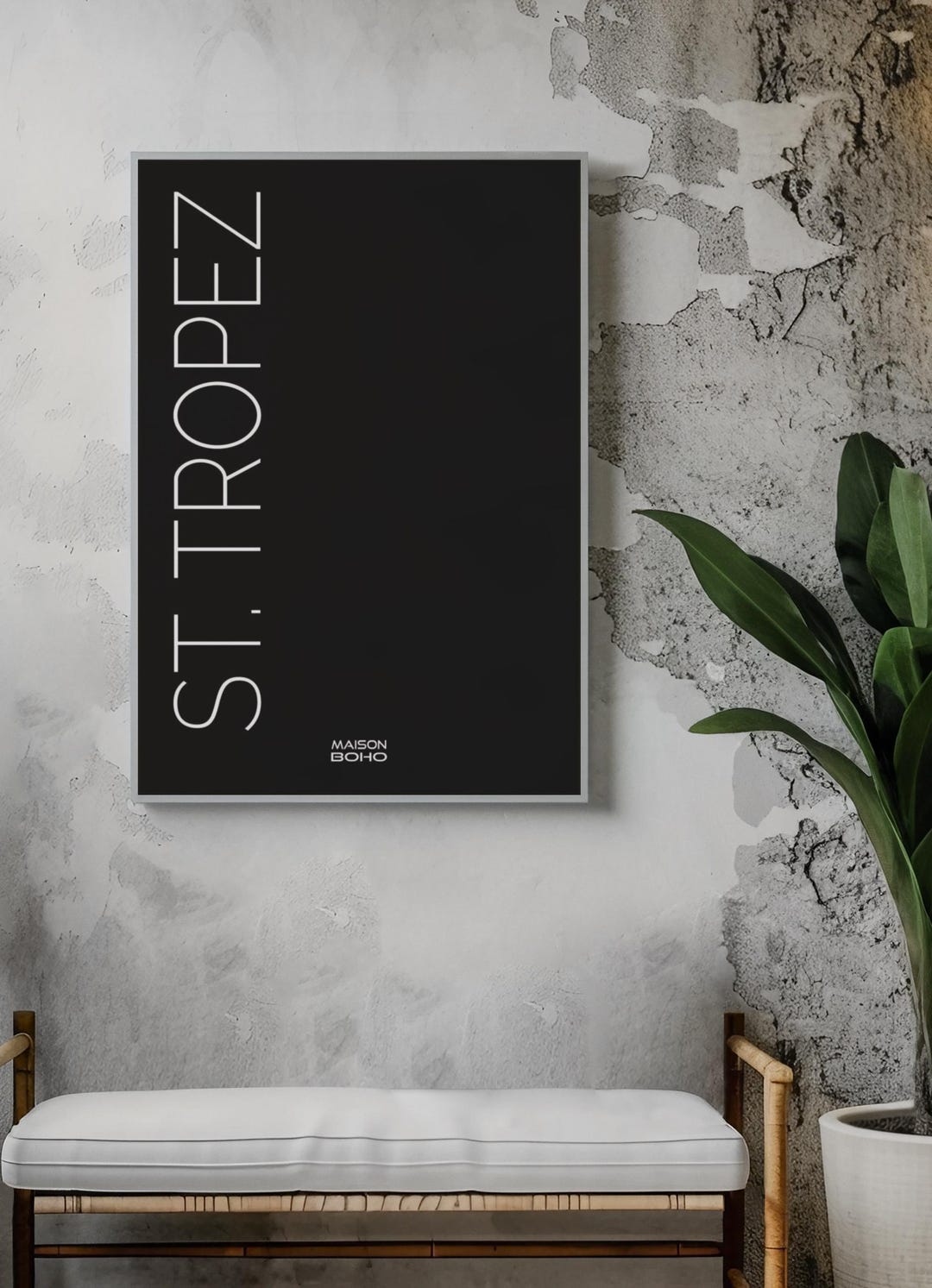 St Tropez Minimalist Poster | French Riviera Wall Art | Clean ...