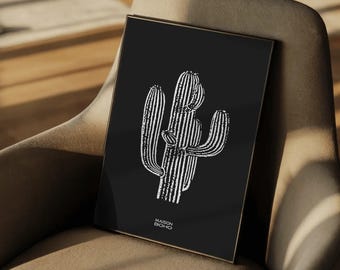 Cactus Digital Poster | Boho Wall Art | Desert & Minimalist Vibes