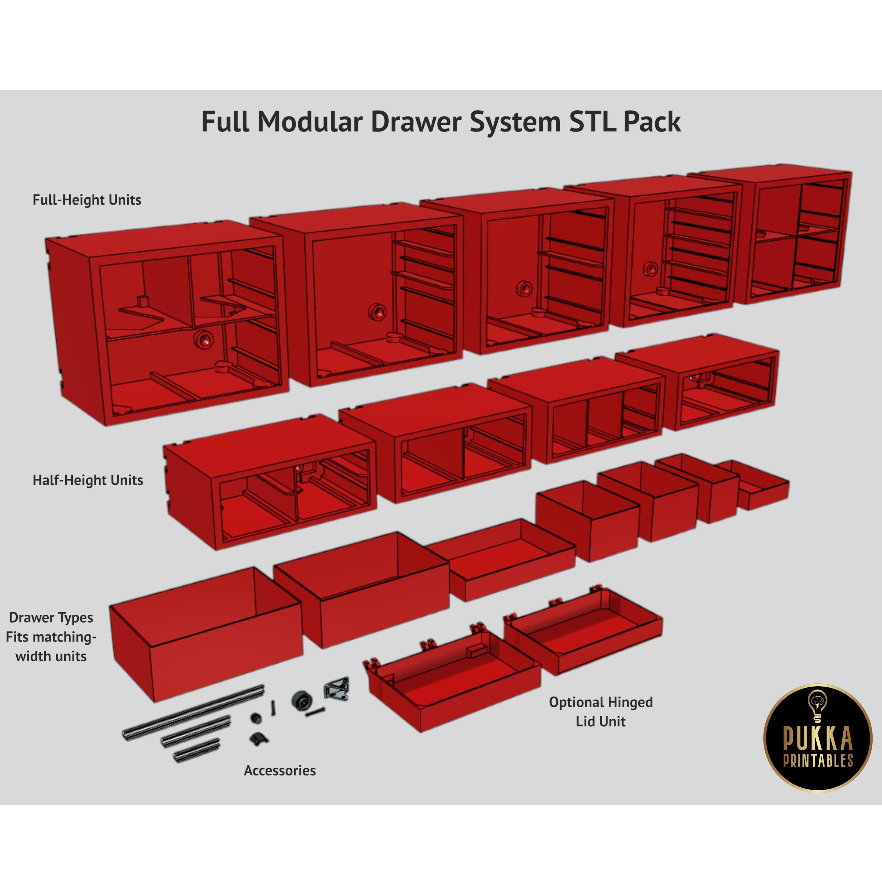 Modular Drawer System STL | 3D Printable Stackable Storage Units With ...