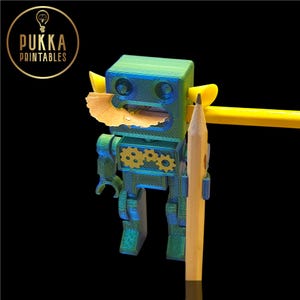 Roboter Bleistiftspitzer STL-Datei | Witziger 3D Print mit beweglichen Armen & Beinen