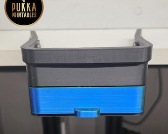 Mini Desk Bin STL | 3D Printable Desk Edge Waste Drawer