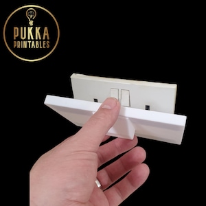 U.K. Double Socket Cover Plate: Baby Safety Guard STL File (3D Printing)