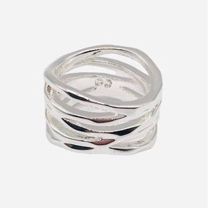 Women’s Premier Designs &quot;Down To The Wire&quot; Silver Ring Size 7.5