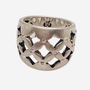 Women’s Premier Designs &quot;Starry night&quot; Banded Silver Ring Size 8