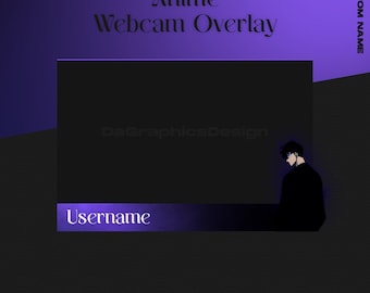 Animated Anime Webcam Overlay | Custom Name | Animated | Anime | Gradient | Anime | OBS | StreamElements