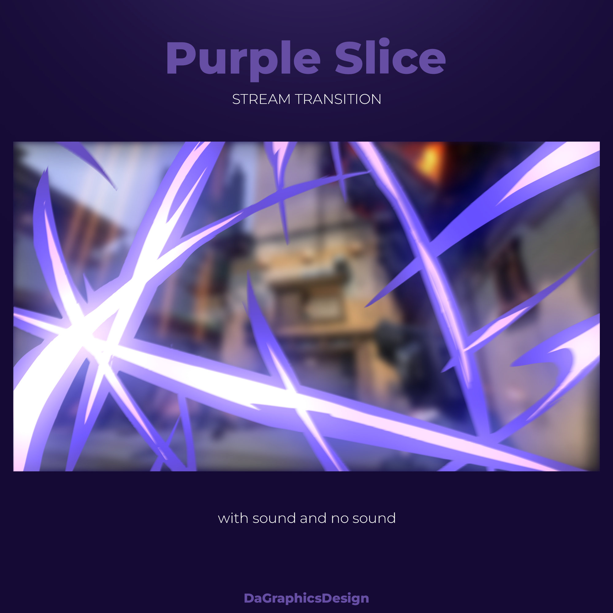Side Stream Purple Color Purple Slice Transition | Stream Transition | Animated Stream ...