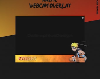 Animated Anime Webcam Overlay | Custom Name | Animated | Anime | Gradient | Anime | OBS | StreamElements
