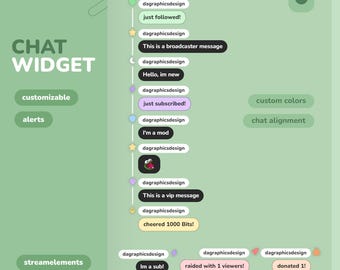 Twitch Chat Widget | StreamElements Chat Overlay | Custom Twitch Chat | OBS Stream Overlay | Animated Chat Widget | SLOBS
