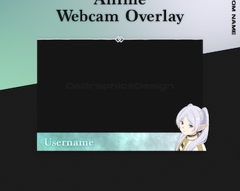 Animated Anime Webcam Overlay | Custom Name | Animated | Anime | Gradient | Anime | OBS | StreamElements