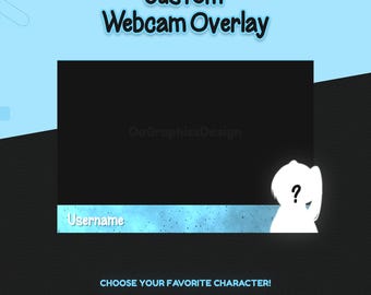 Custom Anime Webcam Overlay Animated | Personalized Twitch Overlay with Your Character | OBS StreamElements