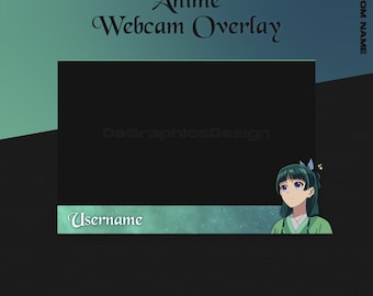Animated Anime Webcam Overlay | Custom Name | Animated | Anime | Gradient | Anime | OBS | StreamElements