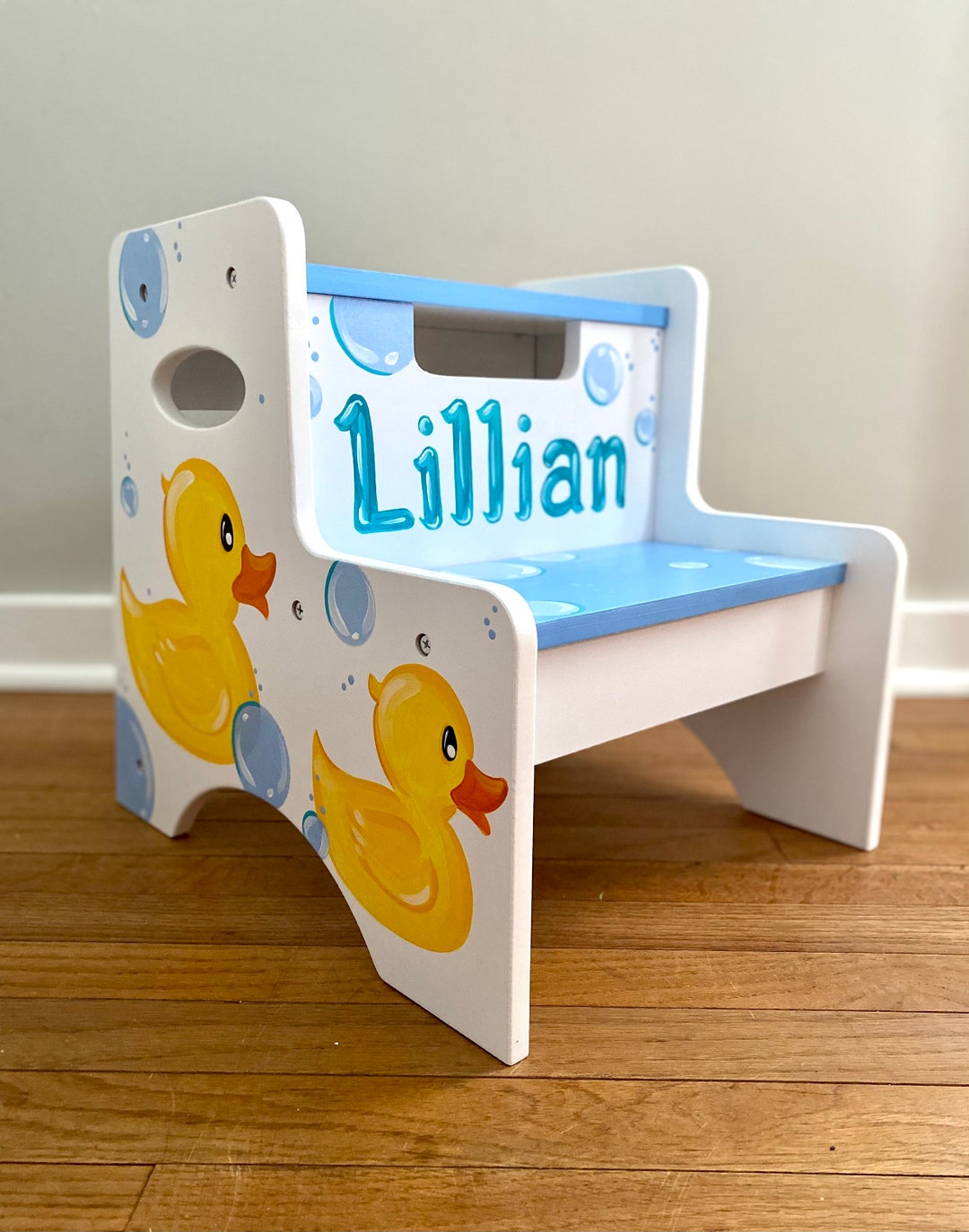 Hand Painted Rubber Ducky Step Stool Etsy