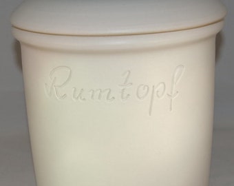 Rumtopf 5 Liter weiss matt ohne Henkel