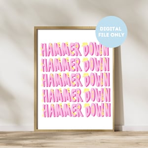 Hammer Dorm Wall Art | Fun Preppy Purdue Art | Purdue Room Decor