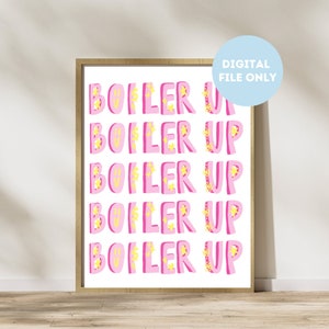 Arte de pared Boiler Up / Arte divertido de Purdue / Decoración de la habitación Purdue