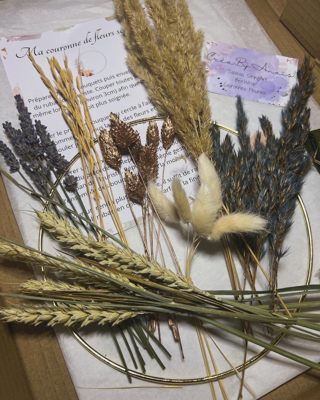 Grande Corbeille De Fleurs Séchées Garriga – Artisanale – Idée Cadeau – France