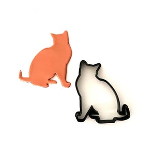 2 Pcs Cookie Cutter Sitting Cat / Dough / Baking / Cute Animals / Sprinkles / Shape / Cooking