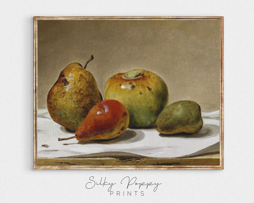 Vintage Kitchen Still Life Painting Vintage Still Life Painting of