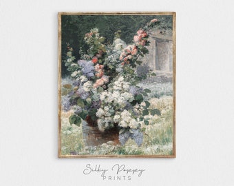 Vintage Lilacs Oil Painting | Lilac Flowers PRINTABLE | Vintage Still Life With FLowers Print | Floral Print | Still Life Floral Print