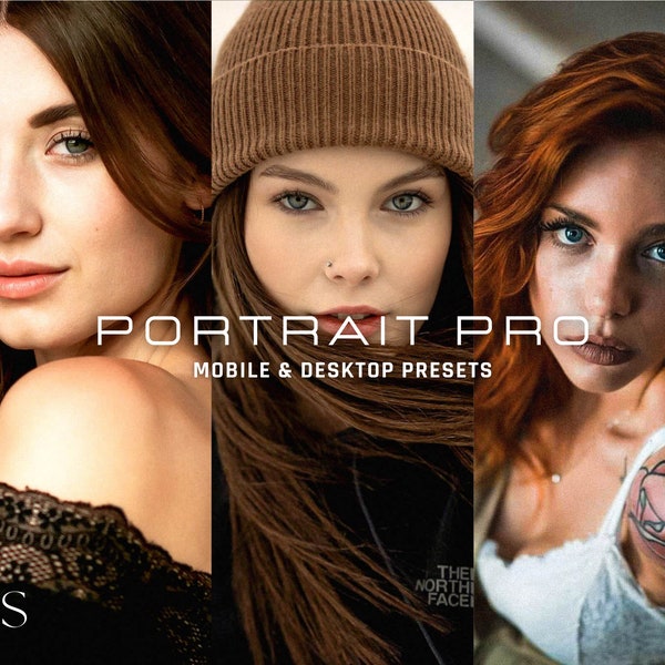 10 Portrait Pro Lightroom Presets / Mobile & Desktop / Instragram / Blogger / Photography / Vsco / Face Bright / Beauty / Makeup Retouch