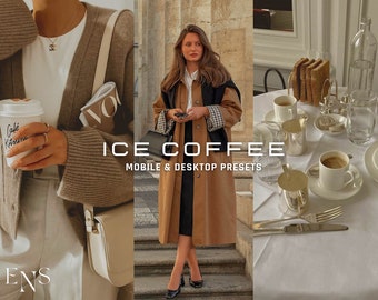 10 Ice Coffee Lightroom Presets / Mobile & Desktop / Instagram / Blogger / Brown / Moody / Vsco / Coffee / Fashion / Cafe / Chocolate