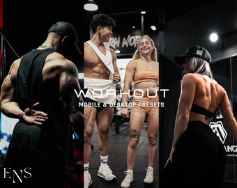 10 Workout Presets / Mobile & Desktop / Instagram / Blogger / Black Tones / Gym / Bodybuilder / Fitness / Athlete