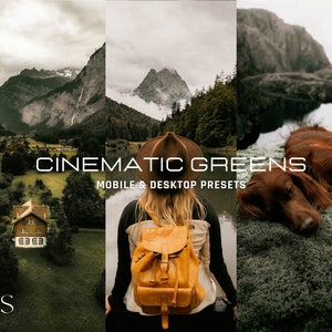 10 Cinematic Greens Lightroom Presets / Mobile & Desktop / Instragram / Blogger / Vsco / Moody Greeny / Blogger / Travel Presets