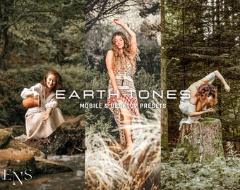 10 Earth Tones Lightroom Presets / Mobile & Desktop / Instagram / Blogger / Green Tones  / Moody / Vsco / Natural / Forest / Fashion