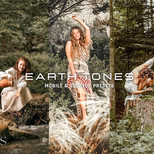 10 Earth Tones Lightroom Presets / Mobile & Desktop / Instagram / Blogger / Green Tones  / Moody / Vsco / Natural / Forest / Fashion