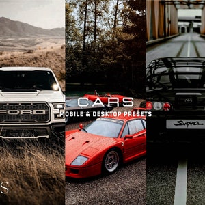 10 ajustes preestablecidos de automóviles / Móvil y escritorio / Blogger / Tonos negros / Melancólico / Automotriz / Fotografía de automóviles / Autos de carreras