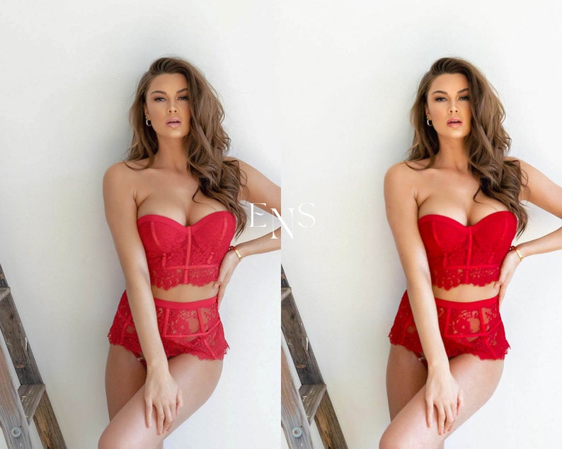 10 Red Boudoir Lightroom Presets / Mobile & Desktop / Instagram / Blogger / Red Tones / Red and White / Vsco / Model / Boudoir / Fashion image 6