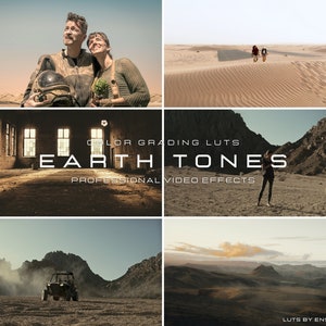 20 Earth Tones LUTs for Color Grading Video and Photo for Mobile and Desktop / For Other Video Editing Apps