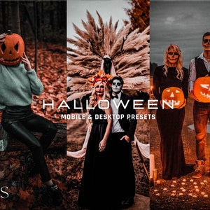 10 Halloween-presets / Mobiel en desktop / Herfst / Blogger / Zwarte tinten / Pompoen / Herfst / Humeurig / Horror / Spookachtig