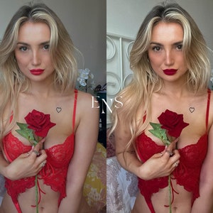 10 Red Boudoir Lightroom Presets / Mobile & Desktop / Instagram / Blogger / Red Tones / Red and White / Vsco / Model / Boudoir / Fashion image 2