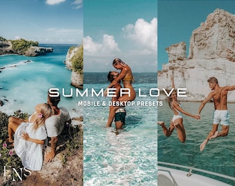 10 Summer Love  Presets / Mobile & Desktop / Blogger / Ocean Blue / Maldives  / Summer / Beach / Couple / Hawaii