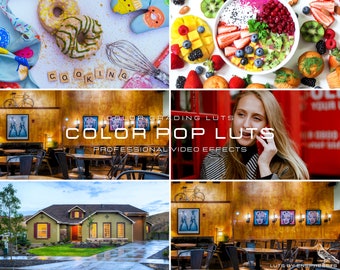 15 Color Pop LUTs for Color Grading Video and Photo for Mobile and Desktop / Adobe After Effects / Premiere Pro / Photoshop / Final Cut