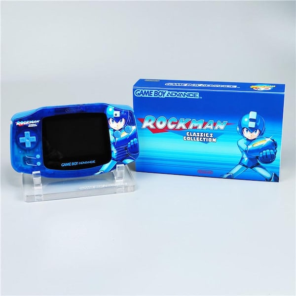 Nintendo Gameboy Advance - Megaman Edition - Refurbished With IPS3 Modded Screen