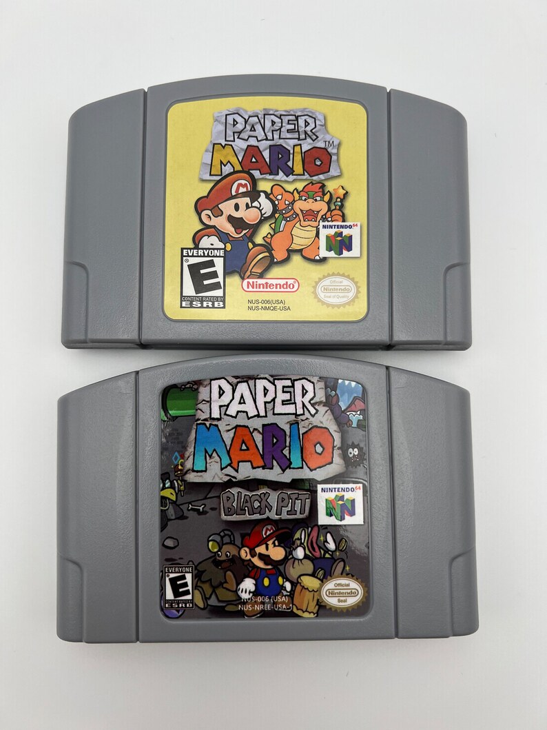 Paper Mario Nintendo 64 Reproduction Cartridge English Etsy