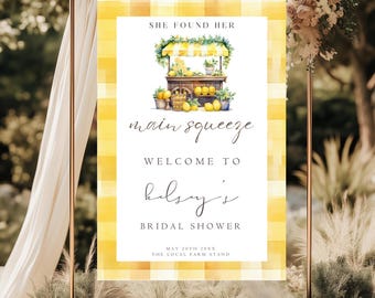 Letrero de bienvenida para despedida de soltera Main Squeeze, letrero de bienvenida para despedida de soltera con limón mediterráneo, letrero de bienvenida para despedida de soltera imprimible de la costa de Amalfi