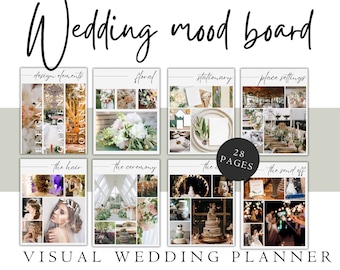 Wedding Design Mood Board | Wedding Mood Board Template | Wedding Theme Design Guide | Wedding Vision Board | Wedding Inspiration Planner