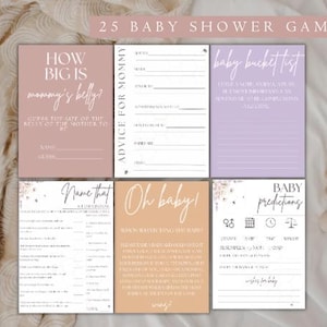 A Little Honey Baby Shower Game Bundle, Bee Themed Baby Shower Game Set, Honey Bee Baby Shower Games, Bee Floral Baby Shower Games