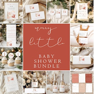 Santa Baby Shower Bundle: Christmas Theme, Editable in Canva