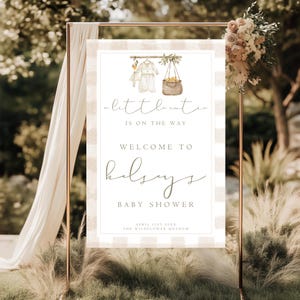 A Little Cutie Baby Shower Welcome Sign, Citrus Baby Shower Welcome Sign, Gender Neutral Little Cutie Welcome Sign Template, Orange Sign