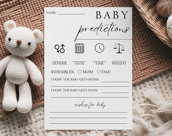 Baby Prediction Baby Shower Game Template - Fully Editable Game